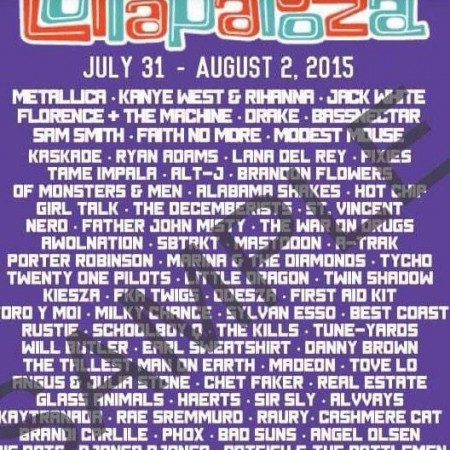 [FESTIVAL NEWS] Could This Be The 2015 Lollapalooza Leak We've Been Waiting For?