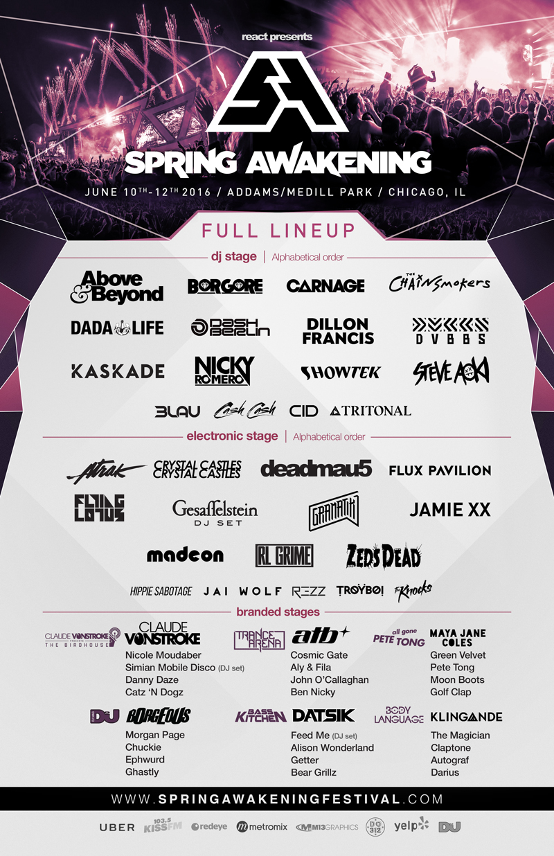 Spring Awakening Lineup 2016