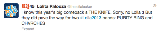 lollapalooza leak twitter