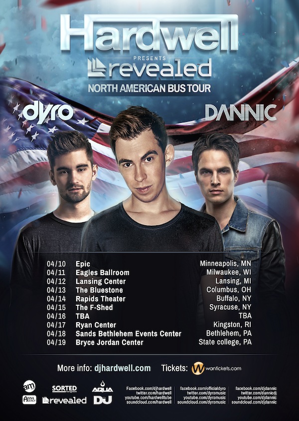 [CONCERT NEWS] Hardwell Rounding Out North American Bus Tour With Dyro and Dannic