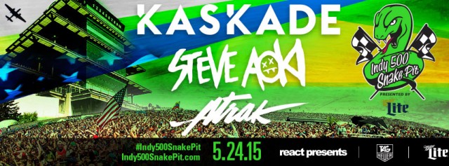 [TICKET GIVEAWAY] Win Tickets To See Kaskade, Steve Aoki, and A-Trak At The Indy 500 Snake Pit  1
