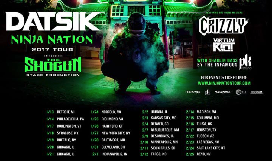 [EVENT NEWS] Ticket Giveaway: Datsik’s Ninja Nation Tour 2017 In Chicago