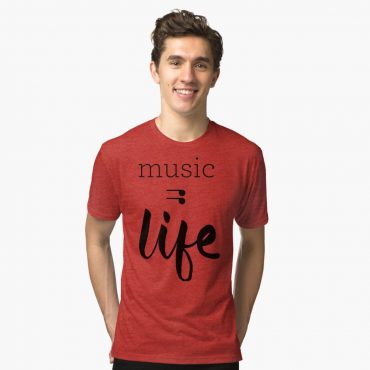 music = life tri-blend tshirt